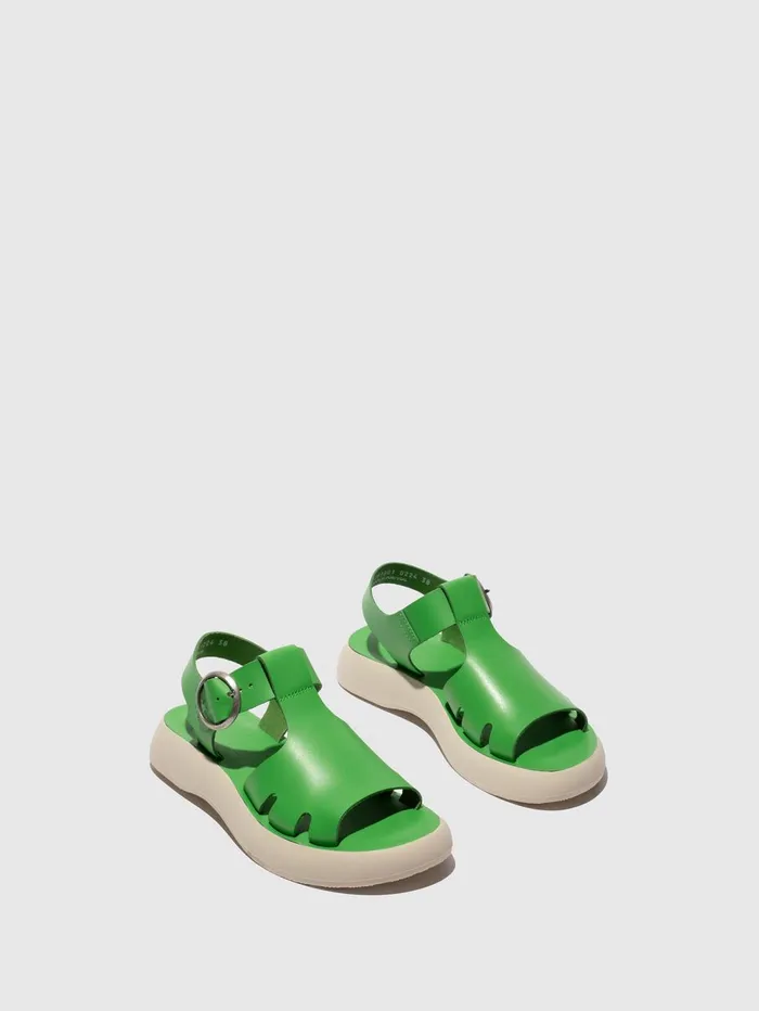 Buckle Sandals BADY281FLY GREEN Women Fly London Sandals
