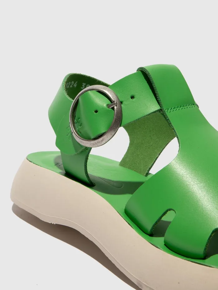 Buckle Sandals BADY281FLY GREEN Women Fly London Sandals