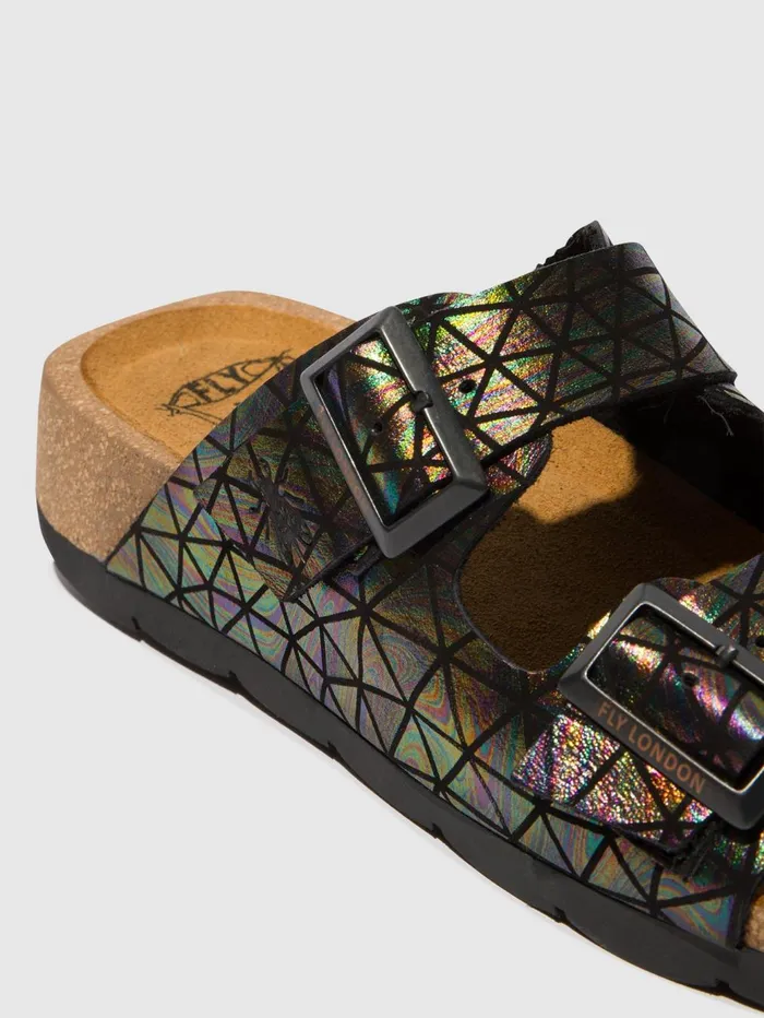 Buckle Sandals CAJA721FLY BLACK PETROL Women Fly London Sandals Buckle Sandals CAJA721FLY BLACK PETROL Women Fly London Sandals