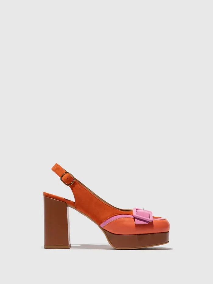 Buckle Sandals EVAH243FLY ORANGEPINK Women Fly London Sandals