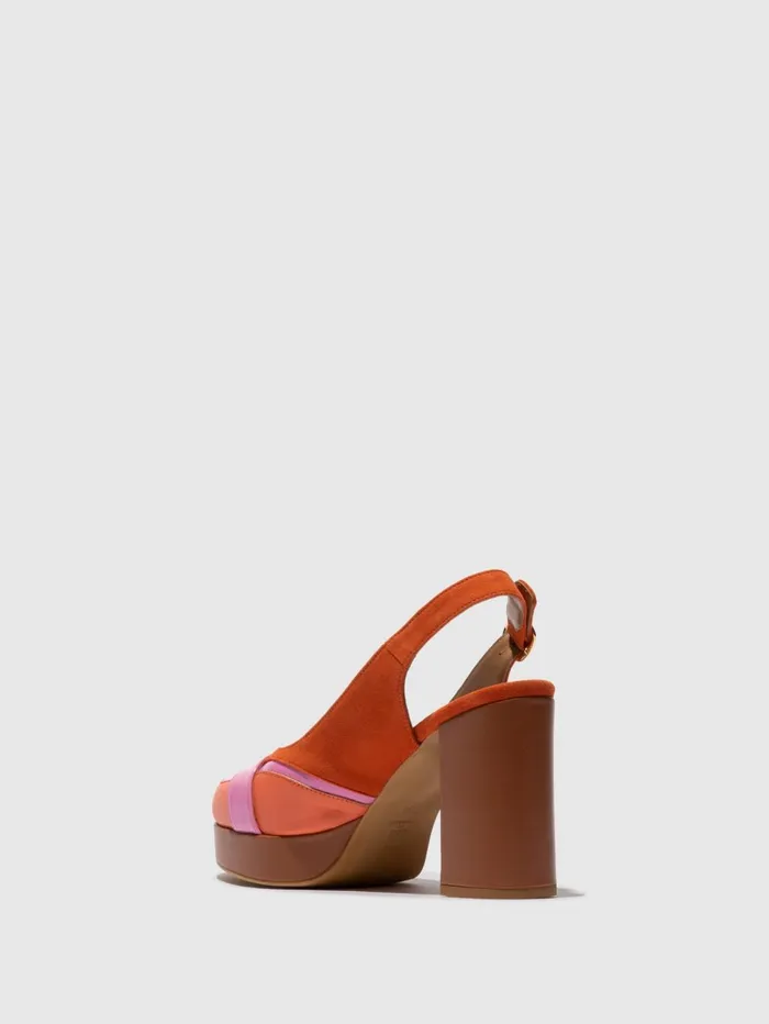 Buckle Sandals EVAH243FLY ORANGEPINK Women Fly London Sandals