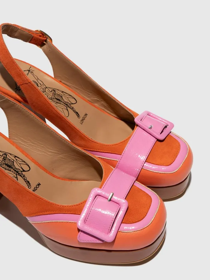 Buckle Sandals EVAH243FLY ORANGEPINK Women Fly London Sandals