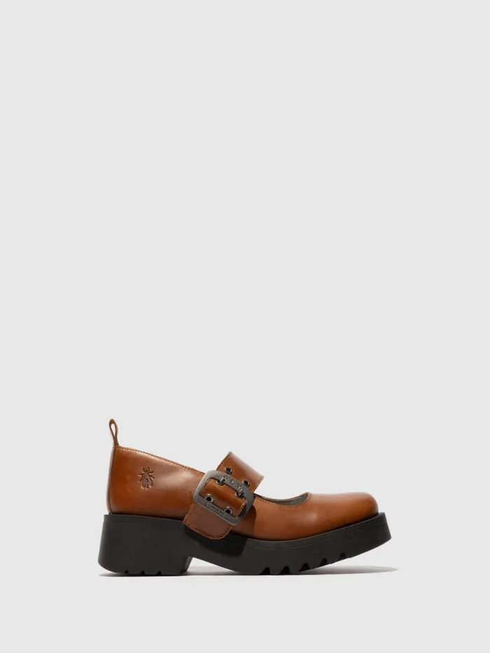 Buckle Shoes MOCH126FLY MID BROWN Women Fly London Shoes