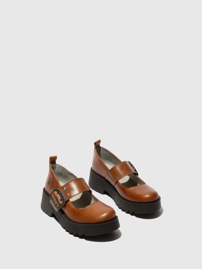 Buckle Shoes MOCH126FLY MID BROWN Women Fly London Shoes