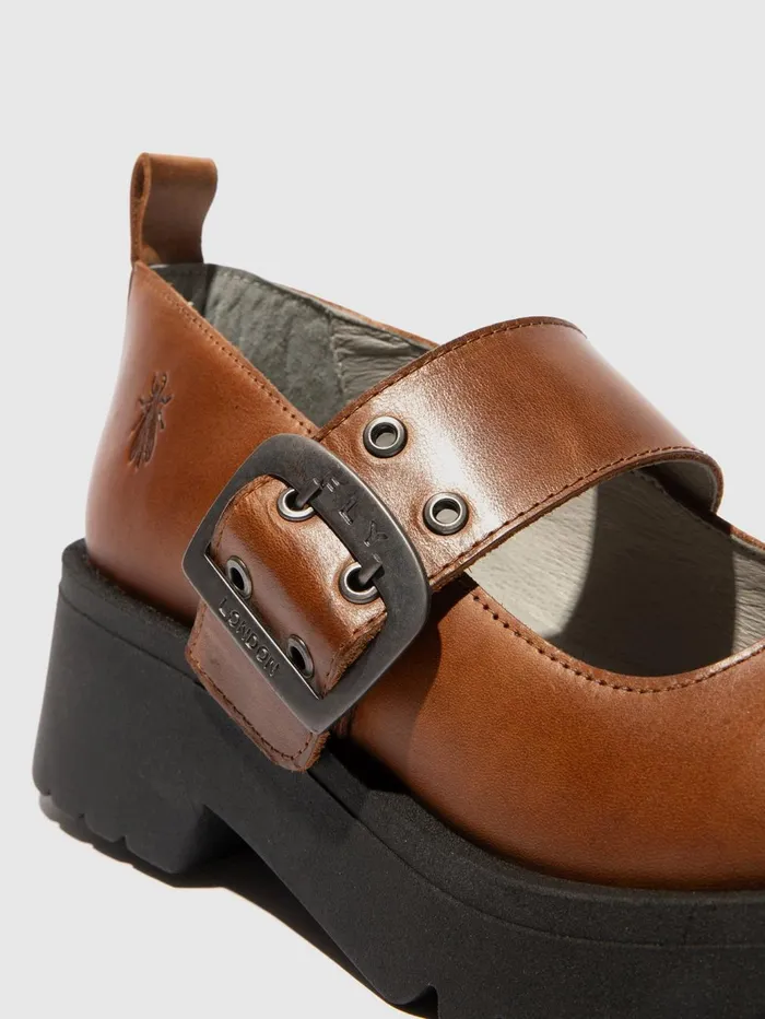 Buckle Shoes MOCH126FLY MID BROWN Women Fly London Shoes