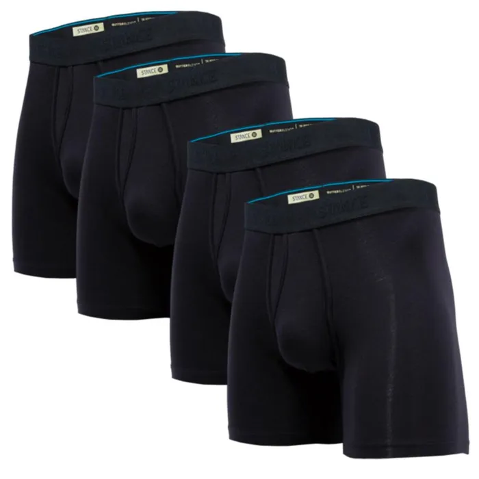 Butter Blend Boxer Brief 4 Pack Black Men Stance Boxer Brief Packs