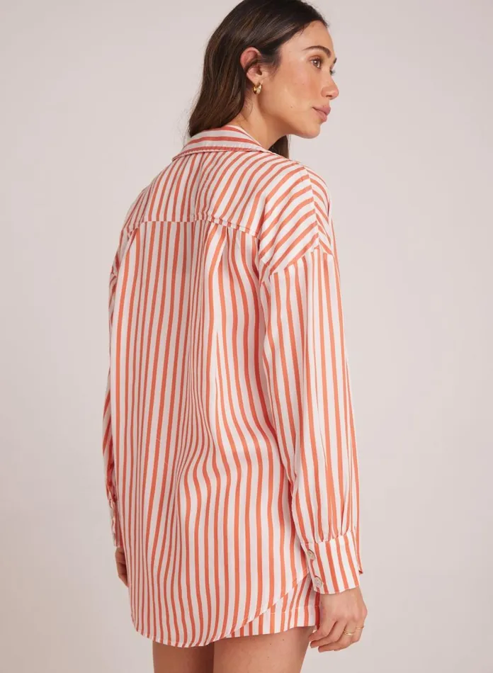 Button Down Women Bella Dahl Boyfriend Button Down 8211 Sunset Blaze Stripe Button Down Women Bella Dahl Boyfriend Button Down 8211 Sunset Blaze Stripe