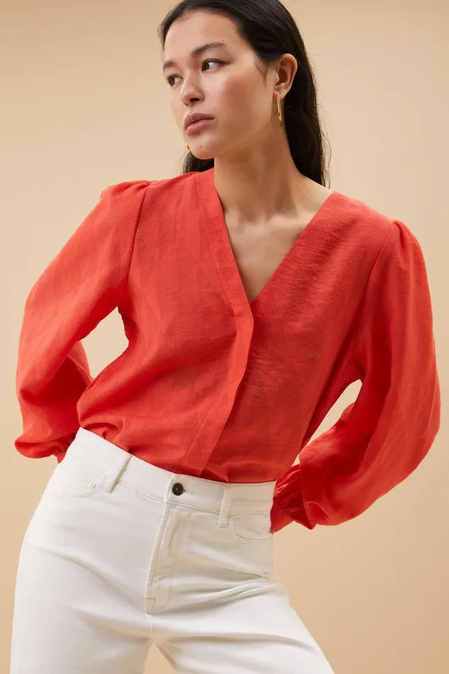 ByBar Blouses Vrouwelijk Alba Blouse Coral