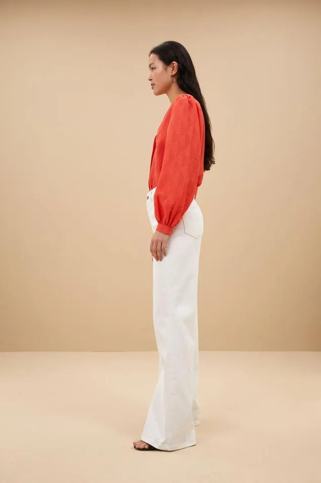 ByBar Blouses Vrouwelijk Alba Blouse Coral ByBar Blouses Vrouwelijk Alba Blouse Coral