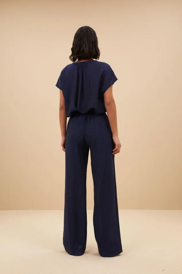 ByBar Blouses Vrouwelijk Amie Lurex Blouse Midnight ByBar Blouses Vrouwelijk Amie Lurex Blouse Midnight