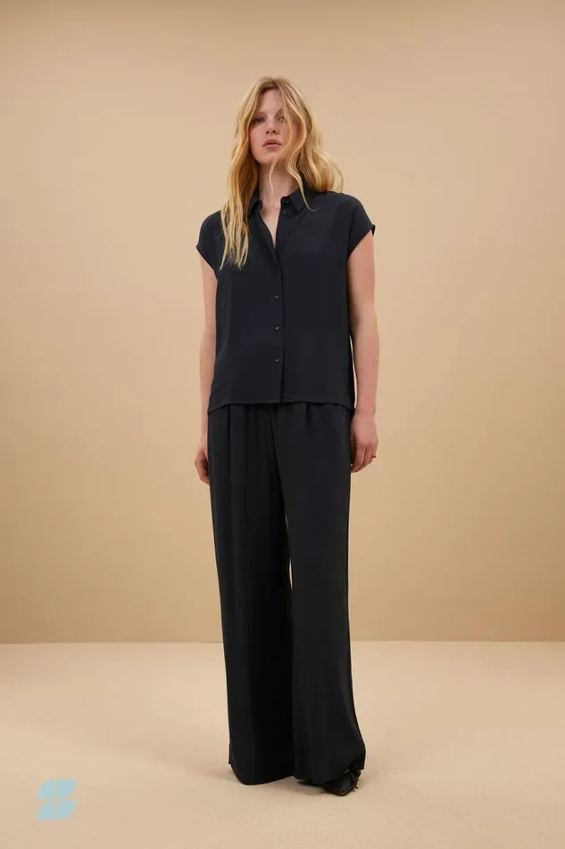 ByBar Blouses Vrouwelijk Kiek Viscose Top Graphite