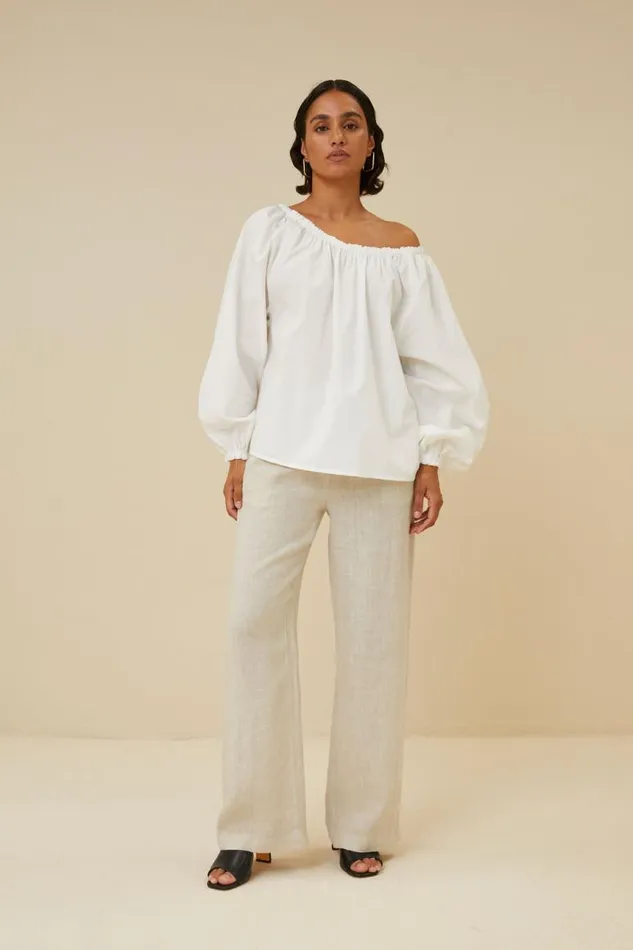 ByBar Blouses Vrouwelijk Mira Poplin Blouse White
