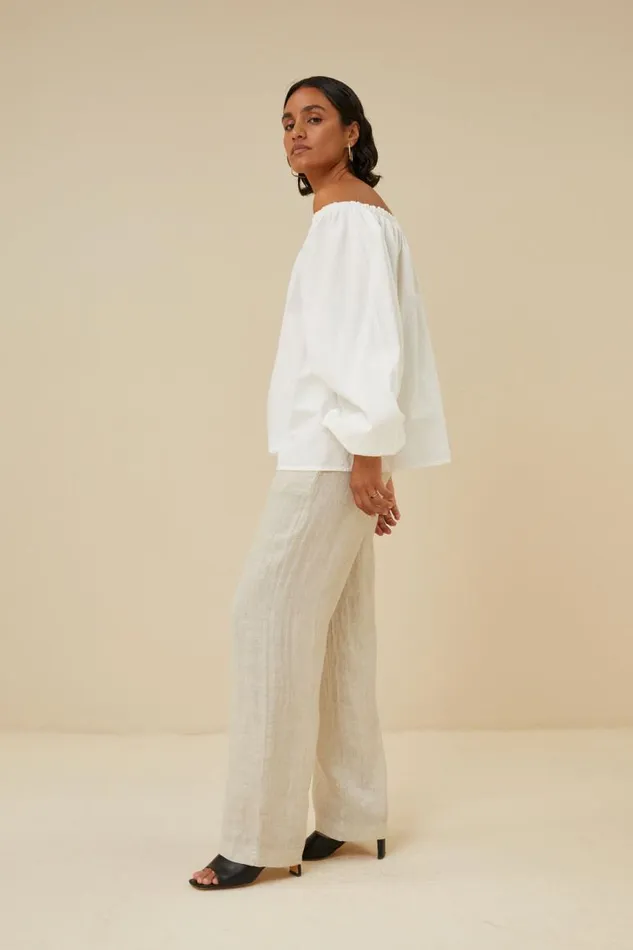 ByBar Blouses Vrouwelijk Mira Poplin Blouse White ByBar Blouses Vrouwelijk Mira Poplin Blouse White