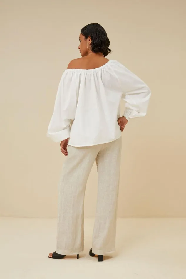ByBar Blouses Vrouwelijk Mira Poplin Blouse White ByBar Blouses Vrouwelijk Mira Poplin Blouse White