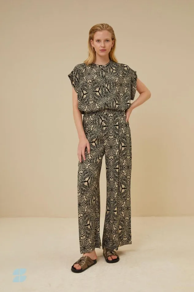 ByBar Blouses Vrouwelijk Nada Cartouche Blouse Cartouche Print