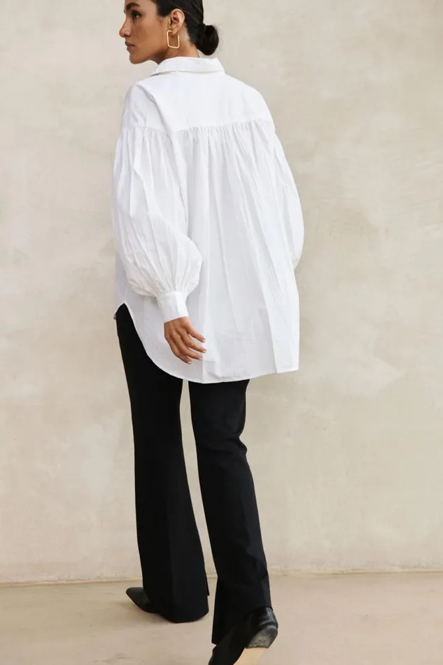 ByBar Blouses Vrouwelijk Sarah Poplin Blouse White