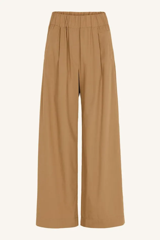 ByBar Broeken Vrouwelijk Benji Poplin Pants Camel ByBar Broeken Vrouwelijk Benji Poplin Pants Camel