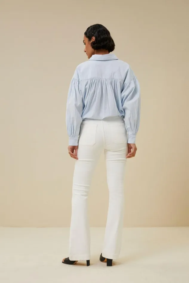 ByBar Broeken Vrouwelijk Leila Pant Twill T Off White ByBar Broeken Vrouwelijk Leila Pant Twill T Off White