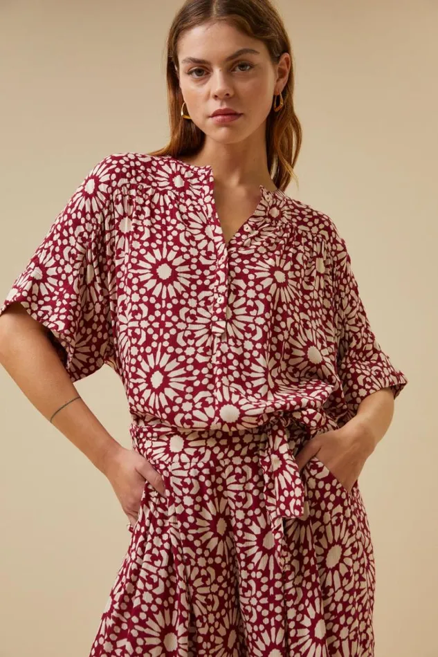 ByBar Broeken Vrouwelijk Wanda Sunflower Pant Sunflower Print ByBar Broeken Vrouwelijk Wanda Sunflower Pant Sunflower Print