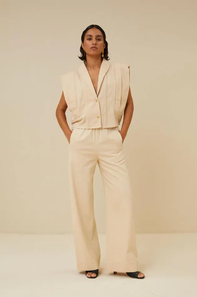 ByBar Gilets and Spencers Vrouwelijk Jane Sleeveless Jacket Grain