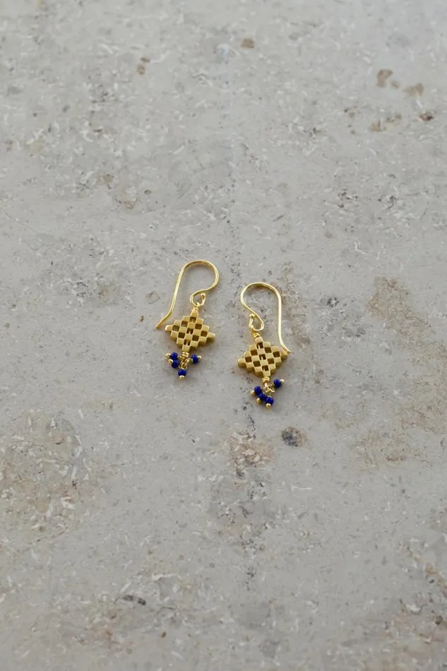 ByBar Sieraden Vrouwelijk Pd Liz Earring Blue