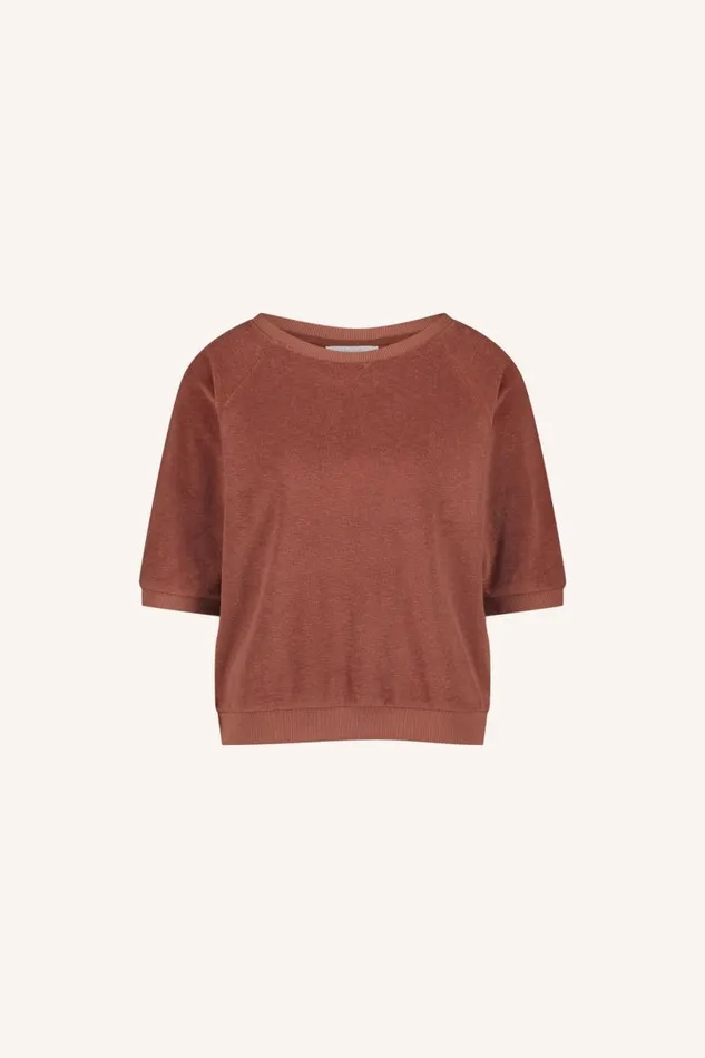 ByBar Tops and Shirts Vrouwelijk Neva Slub Top Syrup ByBar Tops and Shirts Vrouwelijk Neva Slub Top Syrup