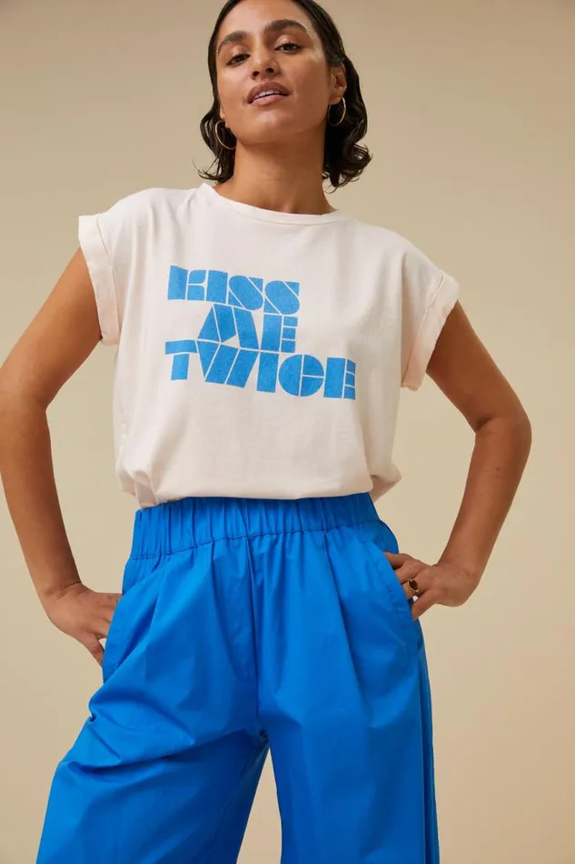 ByBar Tops and Shirts Vrouwelijk Thelma Kiss Top Fresh Rose ByBar Tops and Shirts Vrouwelijk Thelma Kiss Top Fresh Rose