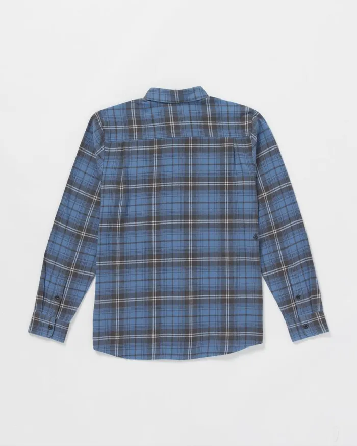 Caden Plaid Long Sleeve Shirt 8211 Blueberry Mens Volcom Shirts and Flannels