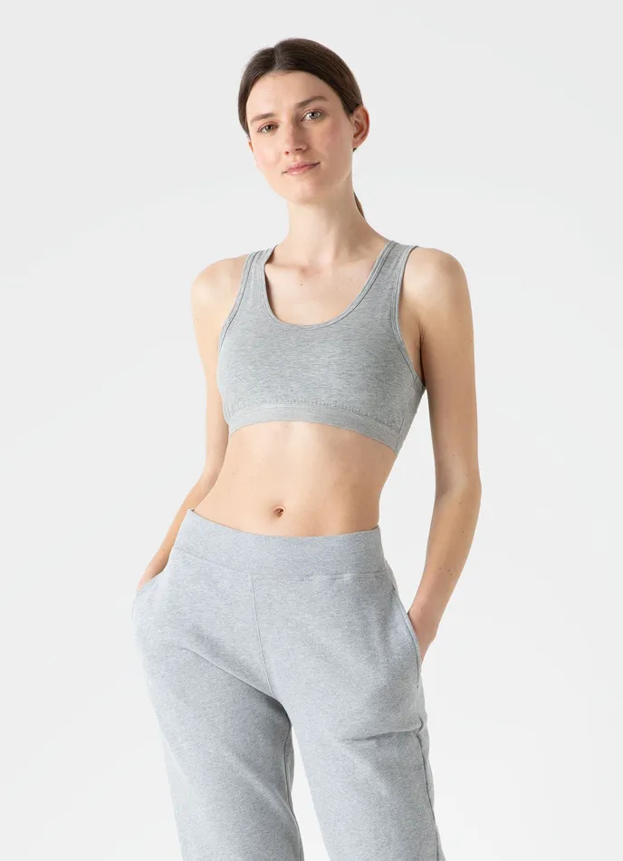 Camis Tanks and Slips Crop Top Grey Melange 8211 ussunspel Women