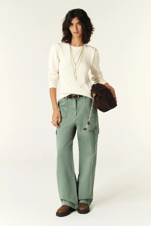 Cargo Pants Corlou Green Women Baandsh Pants and Jeans