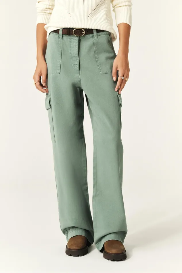 Cargo Pants Corlou Green Women Baandsh Pants and Jeans