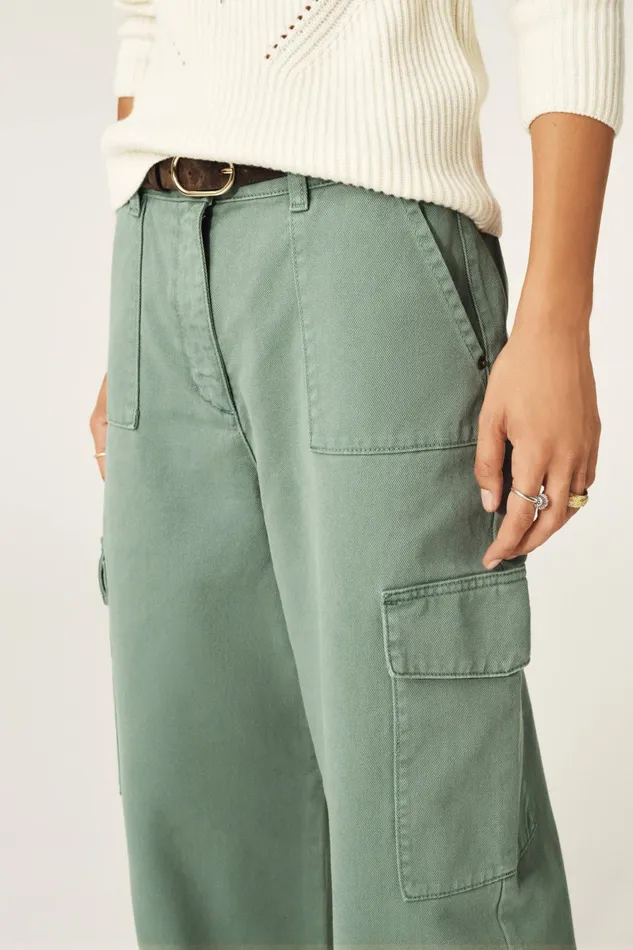 Cargo Pants Corlou Green Women Baandsh Pants and Jeans