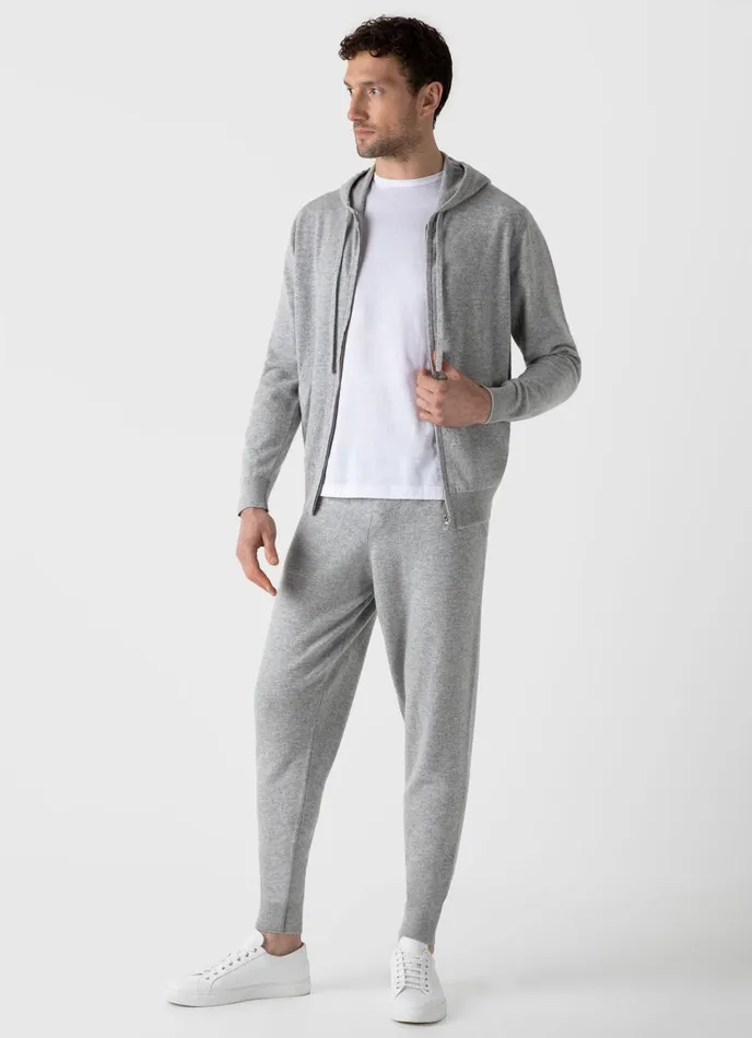 Cashmere Lounge Pant Grey Melange Men SUNSPEL Sweatshirts and Sweatpants