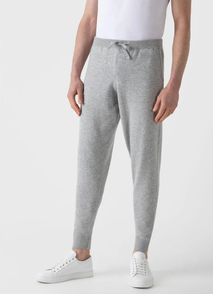 Cashmere Lounge Pant Grey Melange Men SUNSPEL Sweatshirts and Sweatpants