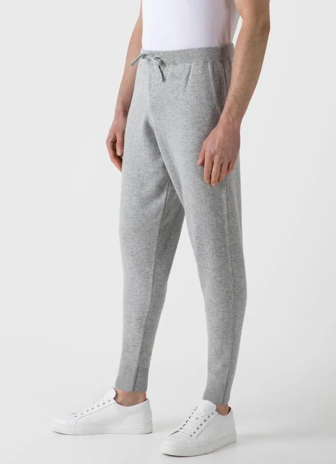 Cashmere Lounge Pant Grey Melange Men SUNSPEL Sweatshirts and Sweatpants