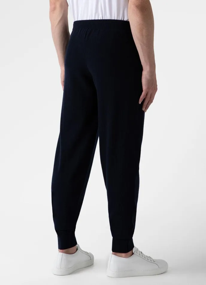 Cashmere Lounge Pant Navy Men SUNSPEL Sweatshirts and Sweatpants