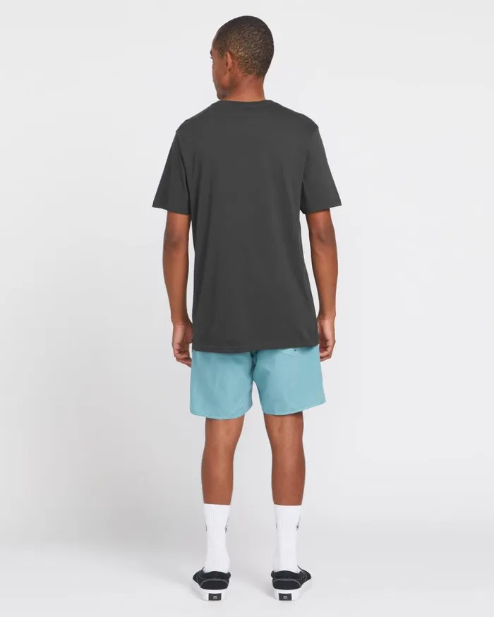 Center Elastic Waist Trunks 8211 Sea Blue Mens Volcom Boardshorts and Trunks