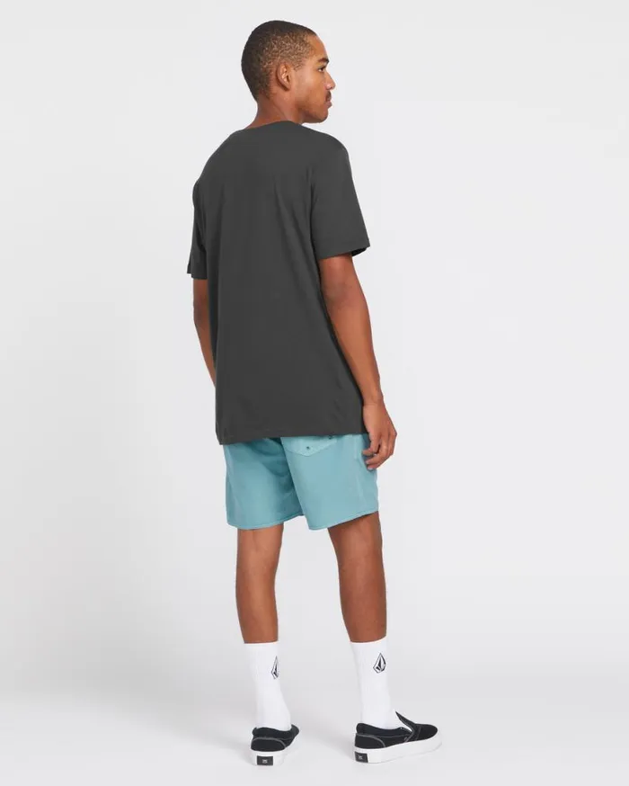 Center Elastic Waist Trunks 8211 Sea Blue Mens Volcom Boardshorts and Trunks