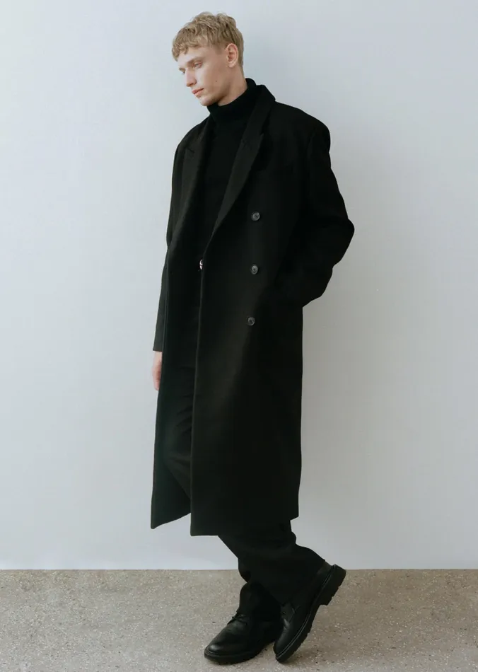 CERNIK COAT Black Men Nili Lotan Jackets and Coats