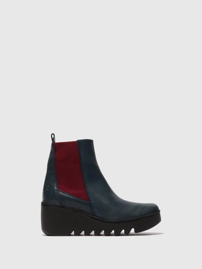 Chelsea Ankle Boots BAGU233FLY NAVY WINE ELASTIC Women Fly London Ankle Boots
