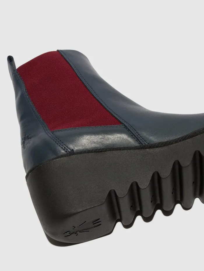 Chelsea Ankle Boots BAGU233FLY NAVY WINE ELASTIC Women Fly London Ankle Boots