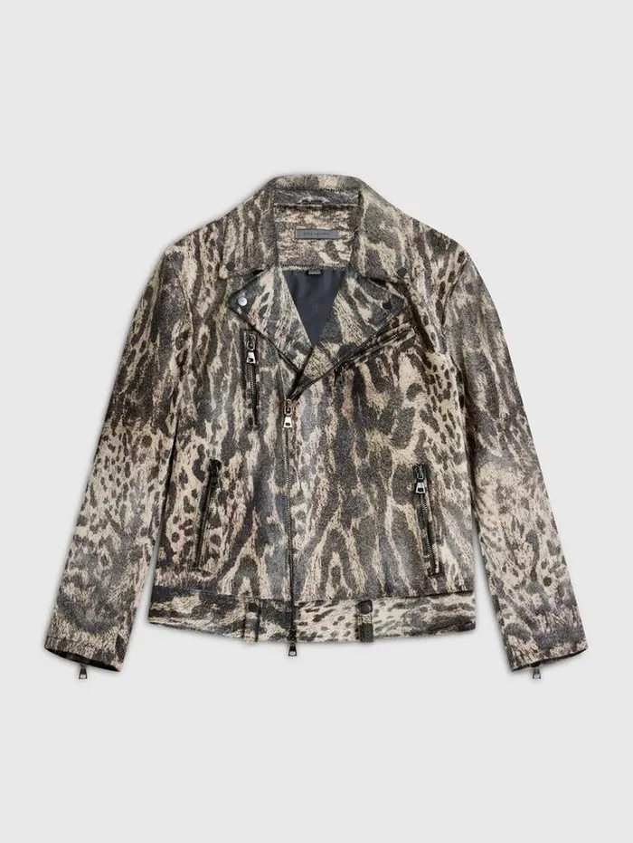 CHELSEA BIKER JACKET Smoked Pearl Grey Men John Varvatos Coats And Jackets
