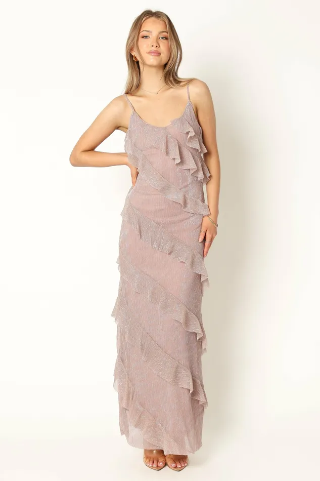 Ciao Ruffles Maxi Dress Dusty Lavender Women Event Dresses Petal and Pup