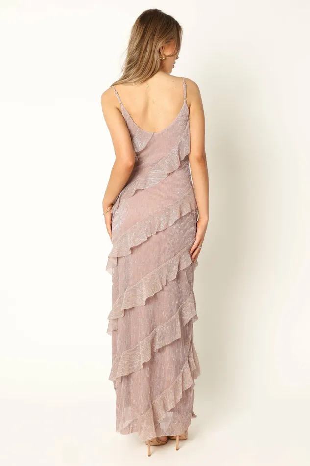 Ciao Ruffles Maxi Dress Dusty Lavender Women Event Dresses Petal and Pup