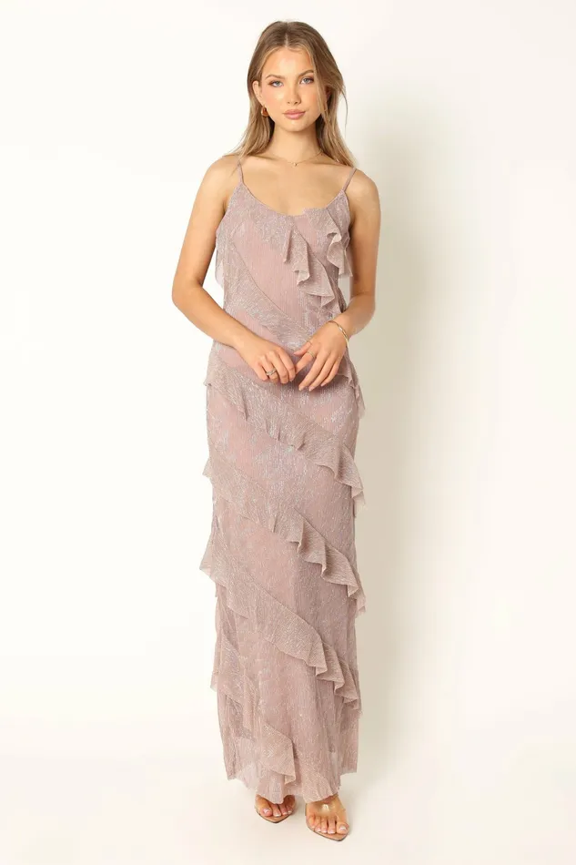 Ciao Ruffles Maxi Dress Dusty Lavender Women Event Dresses Petal and Pup