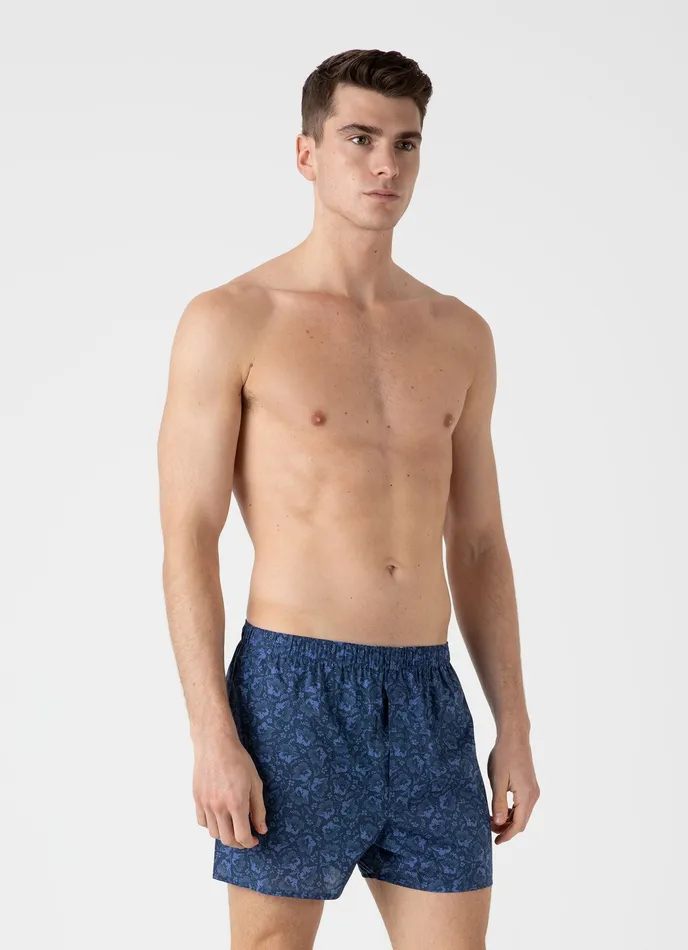 Classic Boxer Shorts in Liberty Fabric Autumn Breeze Men Boxer Shorts ussunspel Classic Boxer Shorts in Liberty Fabric Autumn Breeze Men Boxer Shorts ussunspel