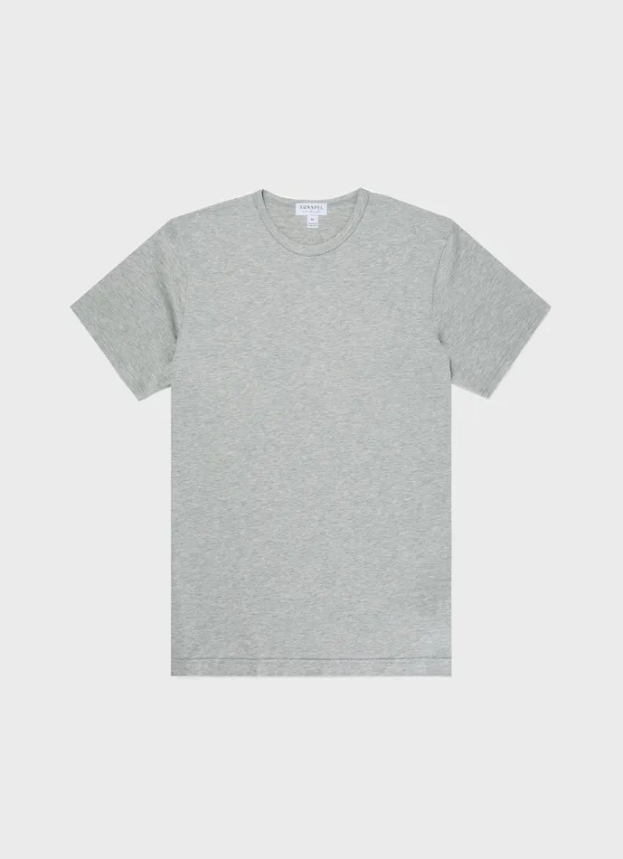 Classic Tshirt Grey Melange Men SUNSPEL Tshirts