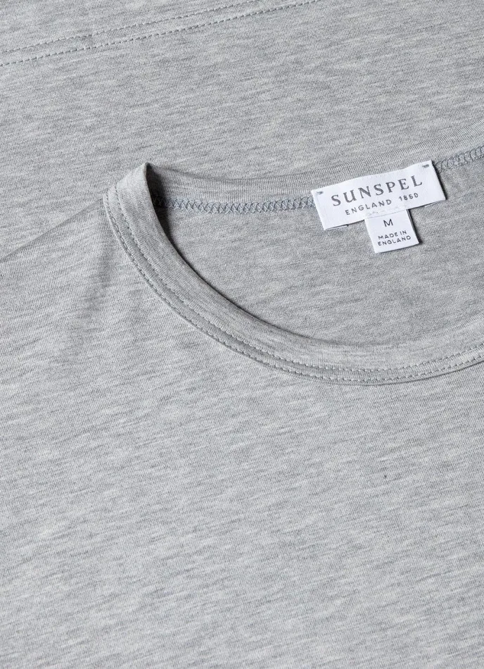 Classic Tshirt Grey Melange Men SUNSPEL Tshirts