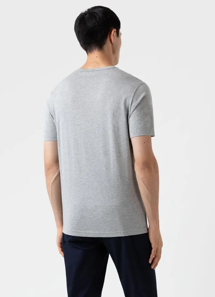 Classic Tshirt Grey Melange Men SUNSPEL Tshirts