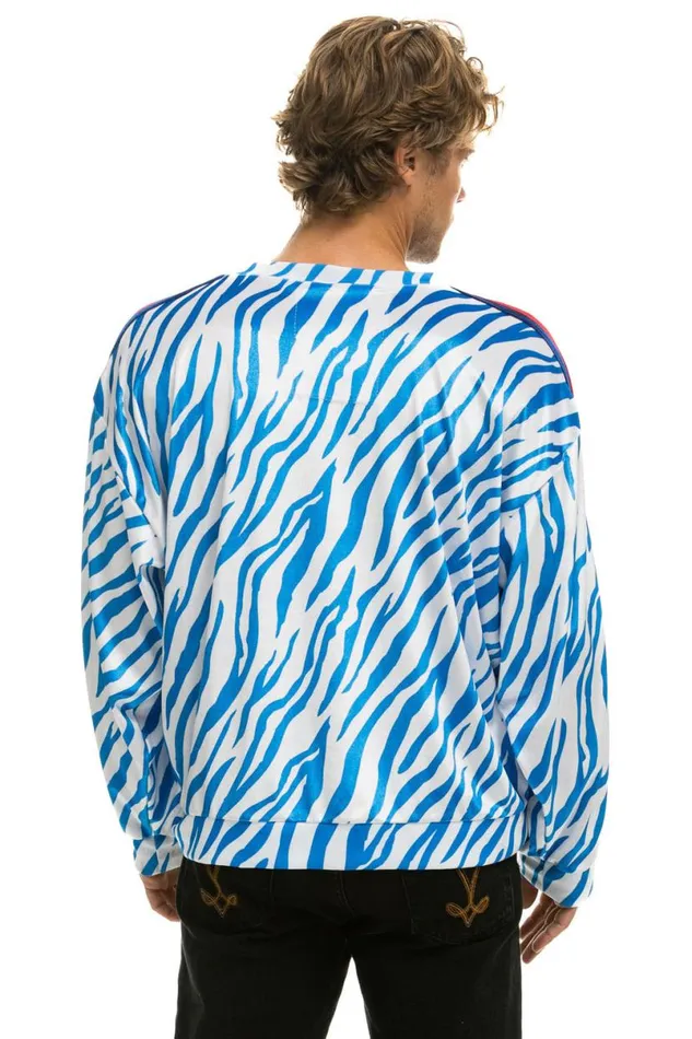 Classic Velvet Relaxed Sweatshirt 8211 Blue Tiger WomenMen Aviator Nation Sweatshirts